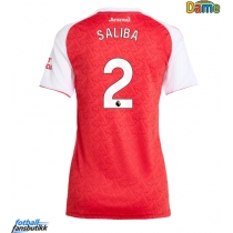 Arsenal William Saliba #2 Hjemmedrakt Dame 2025-26 Kortermet